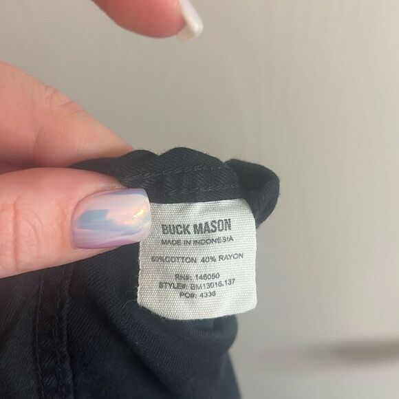 ✨BUCK MASON DRAPED TWILL S/S ONE POCKET SZ LARGE SHIRT✨ - Picture 11 of 11